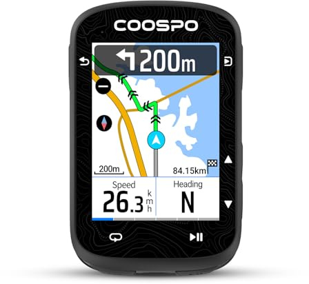 COOSPO Color Touchscreen GPS Bike Computer CS600, Wireless IP67 Waterproof Cycling GPS Speedometer with Bluetooth/ANT+, Backlight Route Navigation, Support Bike Radar & 36H Battery Life