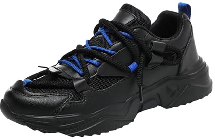 Generico Scarpe Donna Eleganti Comode Scarpe Ginnastica da Donna Casual Etniche Estive alla Casual con Tacco Piatto Traspiranti E Fitness Cunei Piattaforma (Blue,39)