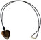 Timber Tones Lederhalsband mit Macassar Ebenholz-Plektrum 61 cm