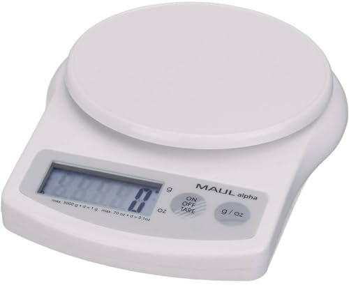Maul 1645002 Letter Scales MAULalpha with Battery 5,000 g, White