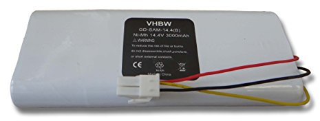 vhbw 1x Akku kompatibel mit Samsung Navibot VC-RA50VB, SR9630, VC-RE70V, VC-RA52V, VC-RA84V Home Cleaner Heimroboter (3000 mAh, 14,4 V, NiMH)