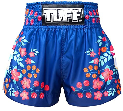 Tuff Boxing Sport Muay Thai Shorts Trunks Kick Martial Arts Training Gym Clothing, Tuf-ms632-nvb, Large