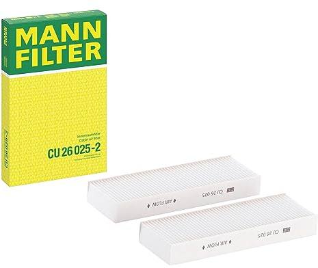 MANN-FILTER CU 26 025-2 Filtro aria cabina (set da 2) - per Autovetture + veicoli commeriali