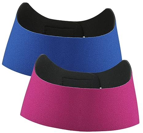 minkissy 2pezzi Fasce Da Nuoto Per Donna in Neoprene Copriorecchie Per Doccia Regolabili Fascia Elastica Da Nuoto Stampata Per Piscina Lago e Spiaggia