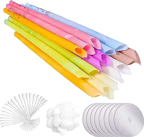 Durbexa 36 Stück Ohrkerzen Ohrenkerzen zur Reinigung, Ungiftige Natürliche Bienenwachs Ohrenkerzen Ohrkerze mit Filter Ohrenschutz Zum Entspannen für Frau,Männer (18 Schutzscheiben,18 Duft)