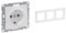 LEGRAND, SEANO Set, 3x Schutzkontakt-Steckdose mit erhöhtem Berührungsschutz, Anschlussdose, Steckklemmen, 16A, 250V & 3-fach Rahmen, halogenfreies Thermoplast, 87x158mm, Ultraweiß, 3x 765120 & 765173