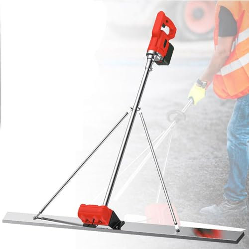 LXWKAI Grattoir électrique pour béton, Chape pour béton, Outil de Finition pour béton, alimenté par Batterie, Outil de Finition pour Chape de Surface en béton, 1 Batterie - 1,8 m