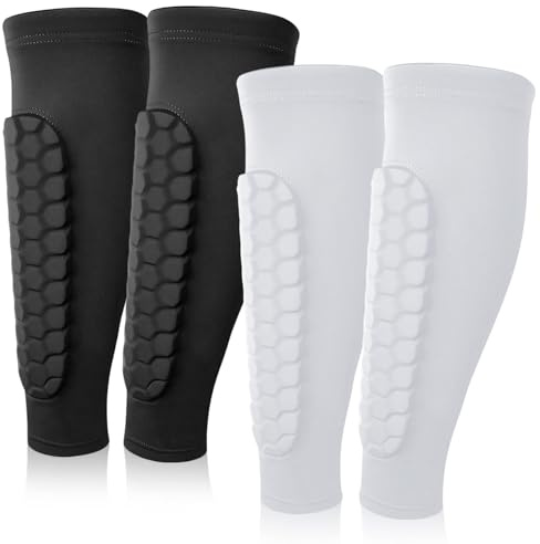 2 Pares Espinilleras Futbol Niño Espinillera Futbol Espinilleras Pequeñas Juego Negro y Blanco, Resistentes y Fáciles de Lavar, para Todas Las Temporadas, Diseño Duradero Entrenamiento y Partidos (S)