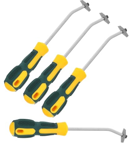 BAZEITFLOW 4 piezas Herramientas de Limpieza de Juntas para Azulejos con Punta de Tungsteno Resistente para Eliminar Lechada Cocina y Baño con Mango Ergonómico para Bricolaje