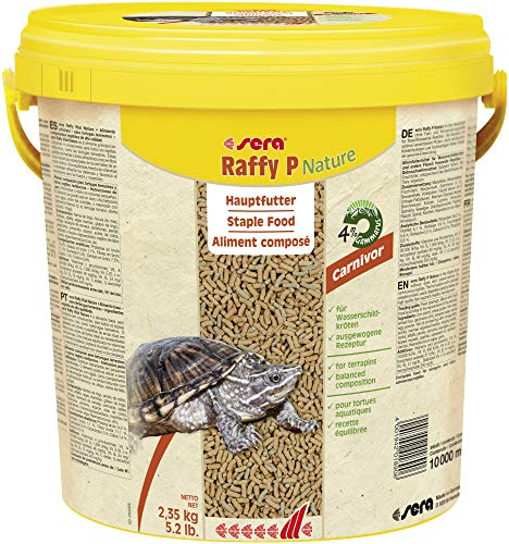 sera Turtle Adult Raffy P Pellets 10L (2,35kg) | Comida para Tortugas de Agua carnívoras Adultas | Comida Tortuga | Pellets Ricos en proteínas | Alimento para Tortugas de Agua