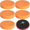 tectake® 5X Polierschwamm 150Mm Mittel + Polierteller 150Mm Für Poliermaschine
