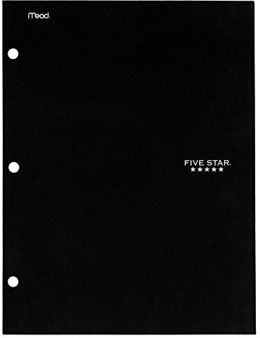 Fünf Star Ordner, Viertaschen - schwarz