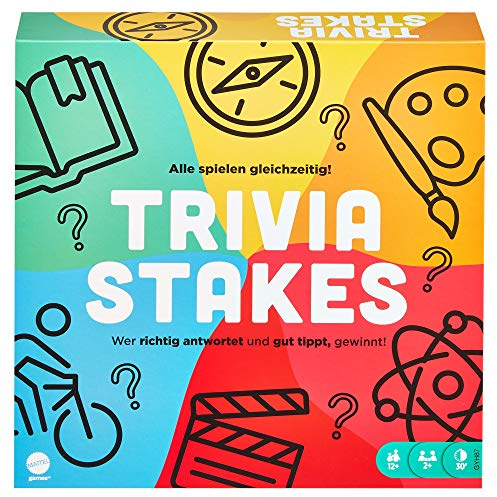 Mattel Games GYH87 - Trivia Stakes, Brettspiel, Quizspiel, Gesellschaftsspiel ab 12 Jahren