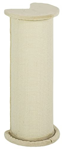 PawHut Arbre à chat de 85 cm de haut avec corde en sisal - Protection anti-basculement - Pour chats de taille moyenne - Blanc crème