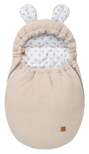 Mikos Einschlagdecke Babyschale Winter Fußsack für Babyschale Maxi Cosi, Vielseitiger Kinderwagen Decke Winter, Baby Blanket Newborn, Komfortabler Maxi Cosi Einschlagdecke (50) (Beige)