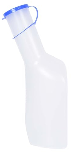 Orinales para Hombres con Tapa 1000ml, Botella de Orina de Polipropileno para Hombre, Botella de Orina de Plástico, Urinario Portátil Hombre para Viajes, Emergencia en Coche