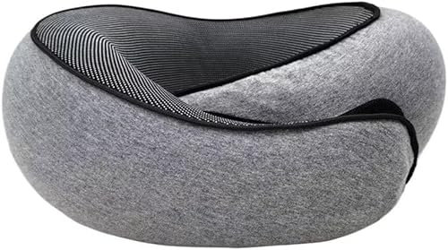 Bontebian Nappy™ - Das Reisekissen, Comfy Nackenkissen Flugzeug, Nackenhörnchen Erwachsene - Nackenkissen Auto - Reisekissen Memory Foam (Grau,1pcs)