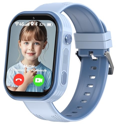 clleylise Smartwatch Kinder, Newly Upgraded Smartwatch Kinder mit GPS, Telefon, Videoanruf, Voice Chat, SOS, Schulmodus, Schrittzähler, Wecker, Kinderuhr für Mädchen und Jungen 4-18 Jahren
