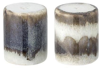 Bloomingville Paula Salz- und Pfefferset, Grau, Steingut, T5xH6 cm, Set, 5 ml