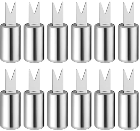 Soportes para mazorcas de maíz, juego de soportes para mazorcas de maíz,Púas de maíz de acero inoxidable de 12 piezas con cómodo agarre | Clip portátil para de maíz, stuzzicaden