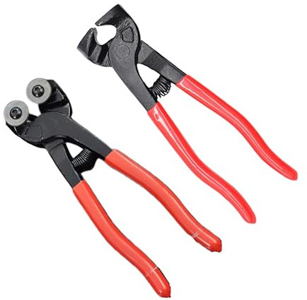 Operitacx 2 Pinze per Piastrelle in Acciaio Carbonio per Utensili Manuali in per Mosaico Pinze Rotonde per Piastrelle A Mosaico Utensili da Taglio per Decorazioni Domestiche