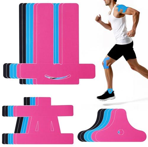 Kinesiotape, 18Pcs Cinta de Kinesiología, Transpirable Cinta Kinesiológica, Venda Neuromuscular Adhesiva, Kinesiotapes para Hombros, Rodilla, Codo, Tobillo