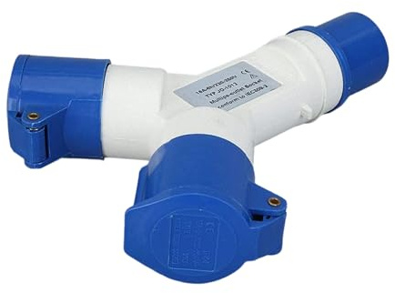 Connecteur Industriel Prise,Adaptateur 2 Voies pour Prise Industrielle - Accessoires 16A Étanches pour Applications à Haut Courant pour les Usines, les Sites de Production et les Chantiers de Construc