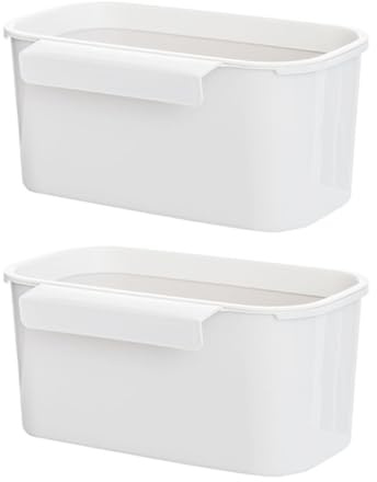 SHINEOFI Cestino per Rifiuti da Cucina Sospeso in Plastica PP Resistente 2 Pezzi Contenitore Portaoggetti per Comodino da Dormitorio e Scatola di Stoccaggio Sospesa per Casa Facile da