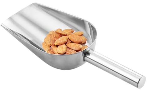2 palas de cocina de acero inoxidable, pala de hielo, pala multiusos para harina de hielo, pala de metal para caramelos, cubitos de hielo, harina, azúcar, granos de café, harina, palomitas de maíz,
