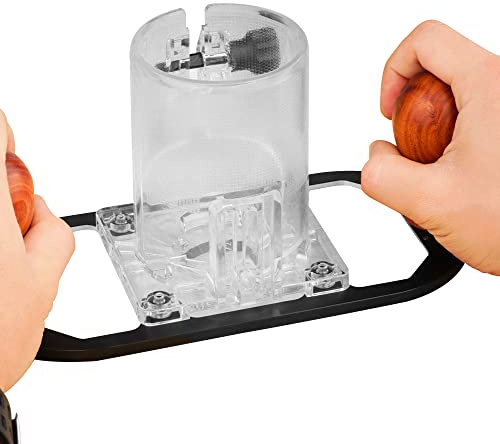 LjwZekyrnt Rifilatrice Manuale Base a tuffo Manico in legno Base per rifilatrice Lavorazione del legno Scanalatura Intaglio Incisione Intarsio Accessorio scanalato