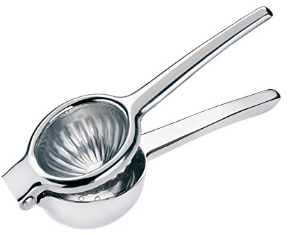 MOHA Limone Profi Zitronenpresse, Edelstahl, Silber, 7.8 x 5 x 21.5 cm