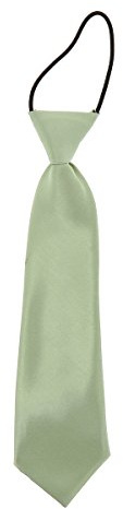 Krawatte für Jungen und Kinder - Vorgebundene Schleife für Hochzeit, Taufe, Kollektion Vater und Sohn, Mandelgrün, One Size