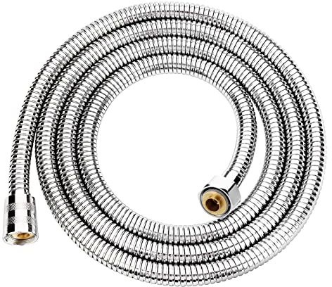 Aopoy Brauseschlauch 2M, Flexibler Edelstahl Duschschlauch, Handbrauseschlauch Verdrehschutz Auslaufsicherer, G1/2 ZollSchnittstelle, Duschschlauch