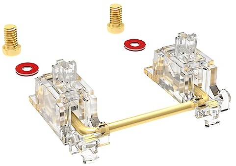 DUROCK Stabilizer V3, Screw in Stabilizers with 2u 6.25u 7u Wires, PCB Mount Keyboard Stabilizers for Mechanical Keyboards (V3 Clear 100% Kit)