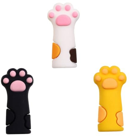 HAPINARY 24piezas Cubiertas De Silicona Para Tijeras y De Manicura De Diseño De Pata De Gato Protección Para Cortauñas y Alicates Accesorios De Belleza Duraderos y Divertidos