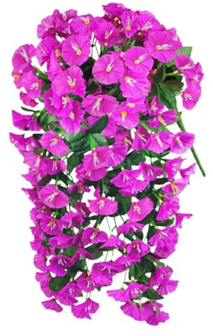 Générique Fausses Grimpantes pour Un Usage en Extérieur - Fausses Gloires du Matin - Décoration Réaliste pour Patio Pergola Balcon Porche Cour Gazébo