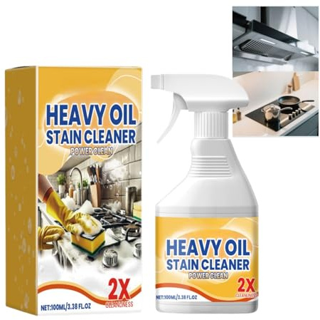 Grease Remover Spray,Kitchen Heavy Oil Cleaner,Powerful Kitchen Foam Cleaner Spray - Heavy-Duty Stainless Steel Cleaner,Oil Stain Remover for Stubborn Stains,Multipurpose Sink Foam Drain Clean/er
