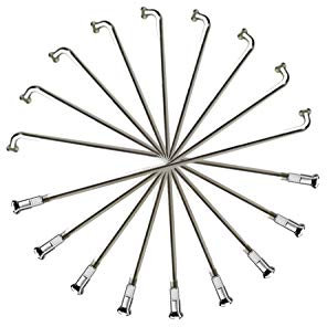 Unbekannt 37 Stück Speichen 264mm Spokes Silber NIROSTA 2mm inkl. Messing Speichennippel