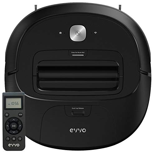 EVVO Robot Aspirador R3-2000Pa, Motor Inverter, 3 Modos de Limpieza, Filtro HEPA, Anti-colisiones y Anti-caída, 0,5 litros.