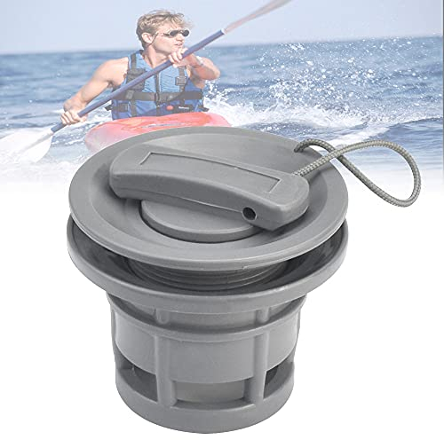 SNAGAROG Schlauchbootventil PVC Boat Air Valve Kajak Kanu Luftventil Doppelt Verschluss Ersatz Luftventil für Aufblasbares Boot Kajak Kanu (Grau)
