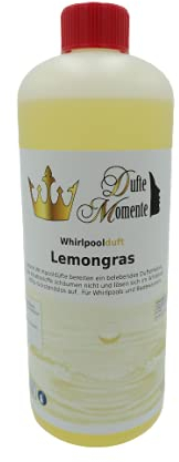 Dufte Momente | Whirlpool Duft Lemongras 1.000ml | mit naturreinen und natürlichen ätherischen Ölen | kein Schaum | vegan und ohne Tierversuche