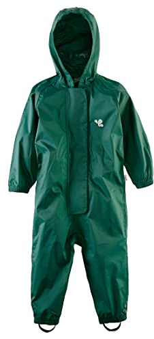 Muddy Puddles Unisex Kids Muddy Puddles Children's Recycled Originals Puddlesuit Waterproof All in One, Green, 3-4 Years UK