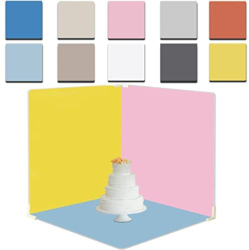 5xdoppelseitige Produkt-Fotografie-Hintergrundplatten, 40.6x40.6 cm, wasserdicht, wiederverwendbar, Foto-Hintergrund, Requisiten für Lebensmittel, Schmuck, Kosmetik