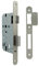 Amig - Cerradura de Embutir para Puertas de Madera - Con Paletón de Cierre - Frente y Soporte en Canto Redondo - Entrada de 50 mm - Picaporte reversible - Acero - Plateado Mate - 230 mm