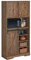 SoBuy Mueble Microondas para Salón Comedor Armario Alto de Cocina con Puerta corrediza de Granero 80 x 34 x 170 cm FSB83-N ES