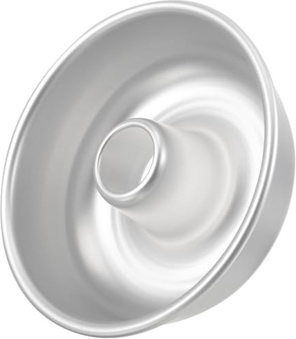 TOVINANNA Chiffon Cake Pan 19 cm, Anodised Aluminium Ring Tin with Hollow Tube for Even Baking & Non-Stick Release, for Angel Food, Savarin & Doughnut Cakes, for Home Bakers