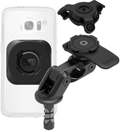 Quad Lock Motorcycle Fork Stem Phone Mount PRO Kit with Vibration Dampener and MAG Universal Adaptor