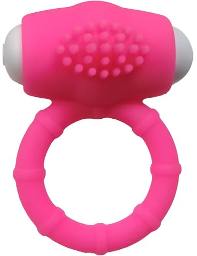 Anillo Vibrador para Parejas – Silicona Suave Vibradorador Potente Estimulación Masculina y Clitoriana – Resistente al Agua Rosa