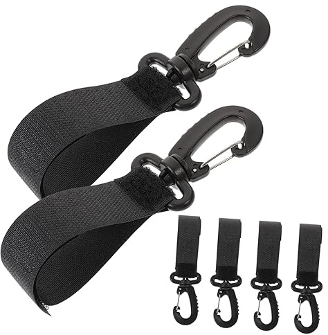 KAILIKETIY 6pezzi Ganci Organizer Per Passeggini Ganci Rotanti Per Borse e Pannolini Clip Per Passeggini Facile Installazione e Riutilizzo