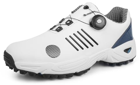 BLBK Zapatos de golf para hombre, zapatos de golf con sistema de cordones, 46 EU